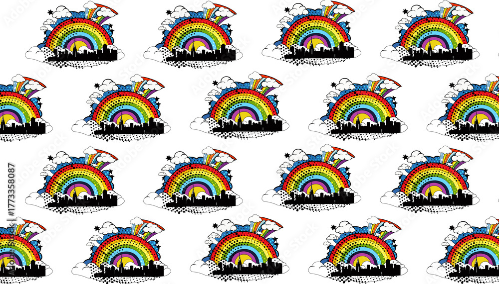 Obraz premium Motif papier peint, arc en ciel