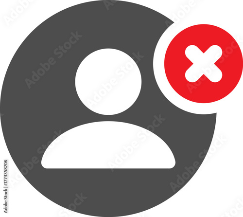 User account deleted or removed icon