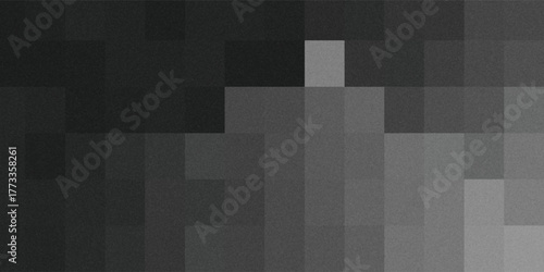 Rectangel background with black and gray color. Transparent background with rough grainy texture.