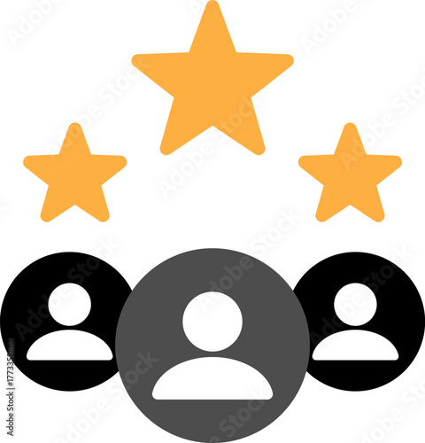 Team recognition with stars and silhouettes