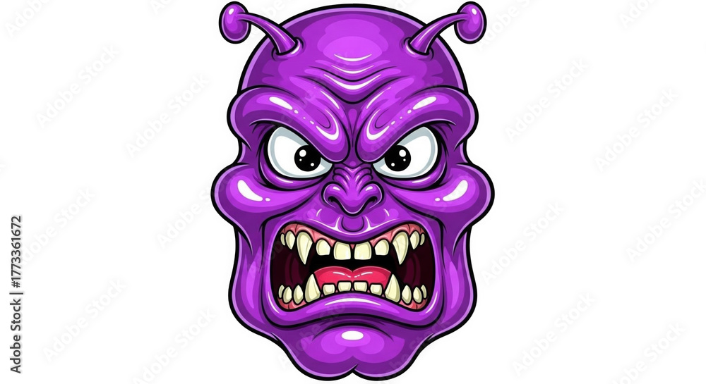 Obraz premium angry face of a scary monster