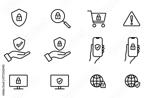 セキュリティ・サイバーセキュリティアイコン2