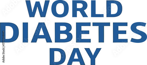 World Diabetes Day with glucose meter and blue ribbon, vector illustration
