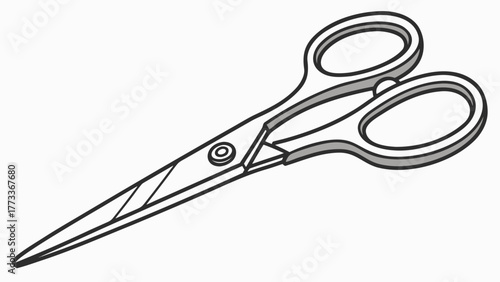 Crisp, clean scissors illustration perfect for crafting projects, school designs, or creative tutorials for a professional design or DIY project today!