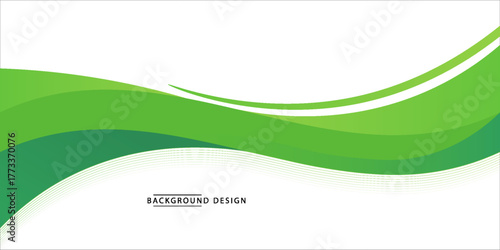 Green creative wave business banner background.vector eps10