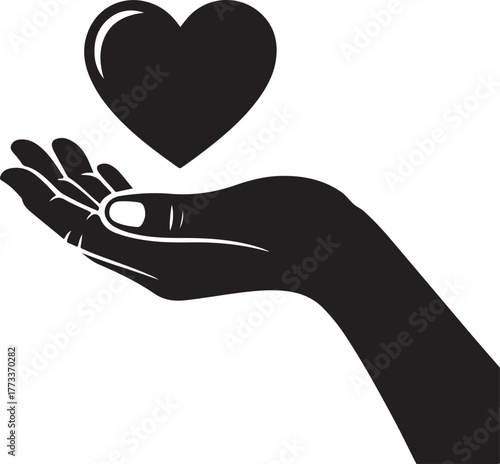 Hand holding heart symbolizing diabetes care and support