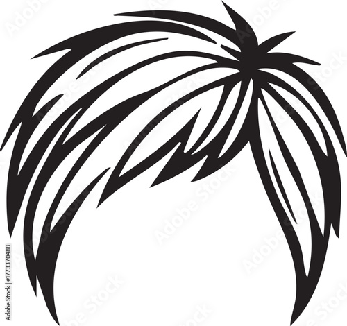 Short shag haircut with choppy layers and crown lift