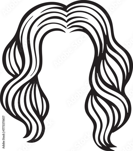 Long loose waves with soft S shaped curls