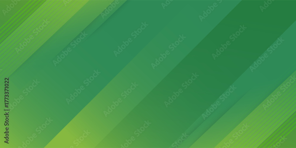 Fototapeta premium Green sporty background template with lines and sparkling lights. Creative pattern vector.eps10