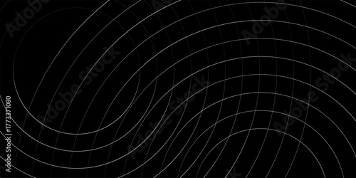 Abstract grey and red circle line vector on dark background. Modern simple overlap circle lines texture creative design. Suit for poster, cover, banner, flyer, brochure, presentation, website