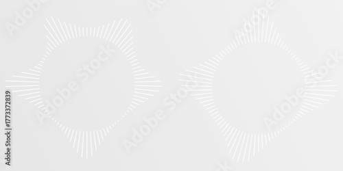 White abstract background with geometric volume lines in a package.