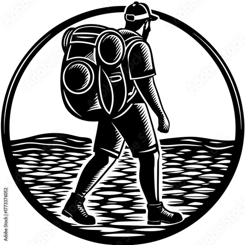 vector illustration of a warrior vector art illustration