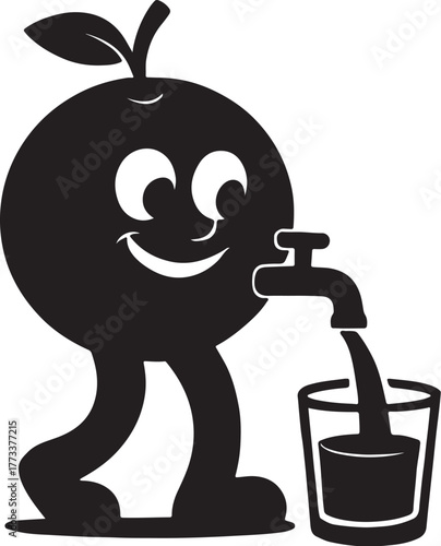 Orange lemon malta fruit juice and glass