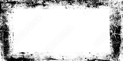 grunge border with various scratches and stains, old stained and scratched grunge border texture background Abstract grunge frame, grungy black and white frame border with paint splashes.