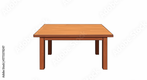 wooden table isolated on white
