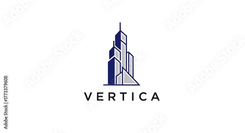 Modern skyscraper icon with transparent background