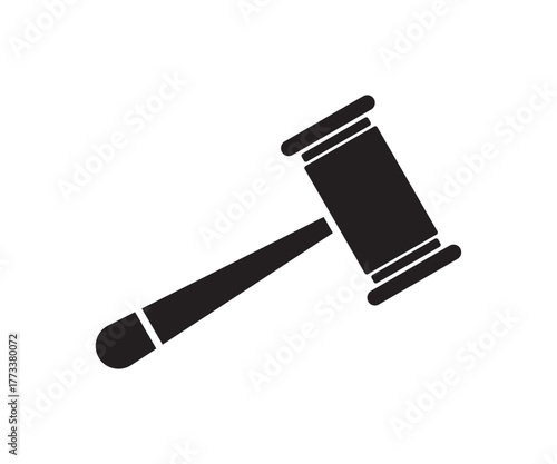 Gavel icon symbolizing justice, law, and legal authority, commonly associated with courts and judicial systems