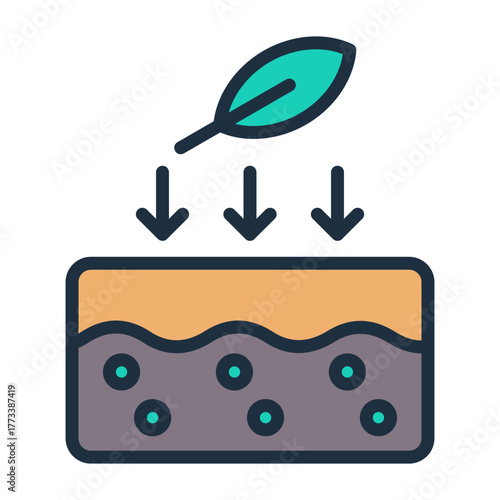 Skin Nourishment Icon - Lineal Color