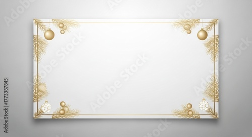 Elegant Gold Frame with Ornate Corner Decorations on White Background.