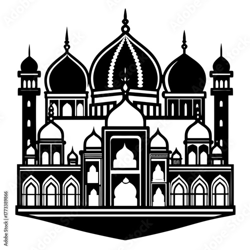 taj mahal vector illustration