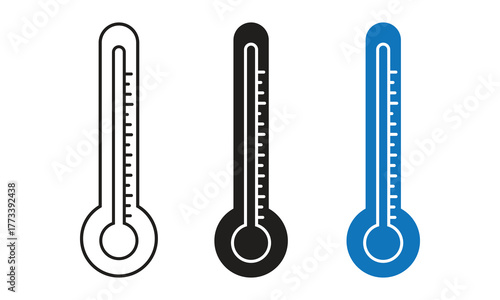 Test Temperature Thermometer Icon on White Background