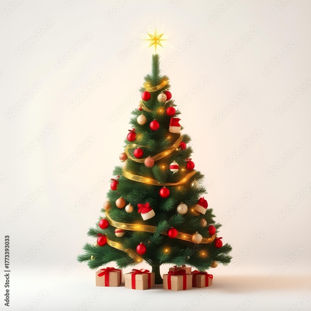 Fototapeta premium Decorating Christmas Tree