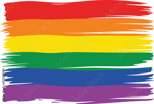 Rainbow Pride Flag A Symbol of LGBTQ+ Community and Equality in Colorful Stripes