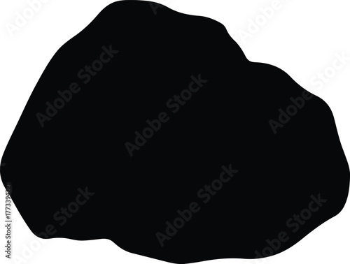 Silhouette vector abstract organic blob shape isolated Illustrator