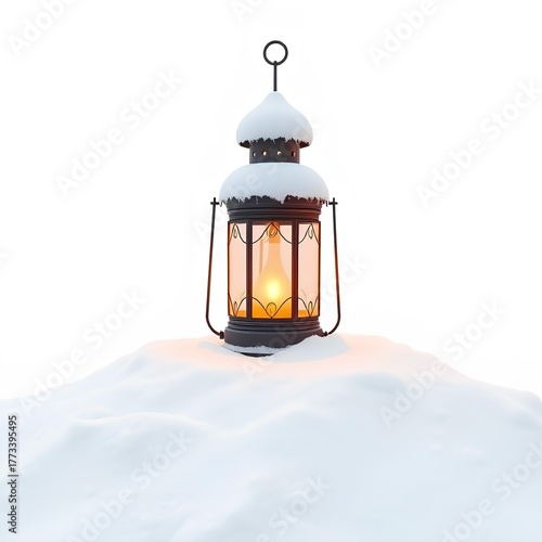 Snow-Covered Lantern