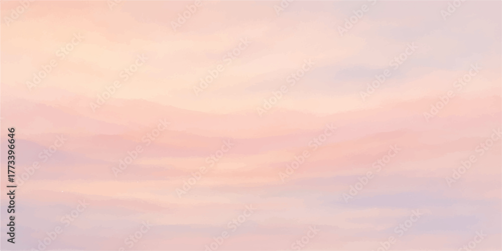 Fototapeta premium Orange and yellow sunset light on beautiful blue sky clouds