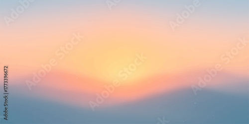 Orange sunset light colours the beautiful abstract sky and clouds at dusk