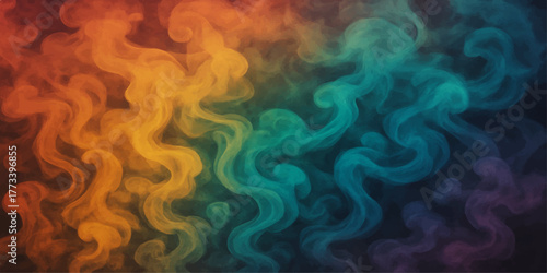 Colourful abstract fire background with glowing flames