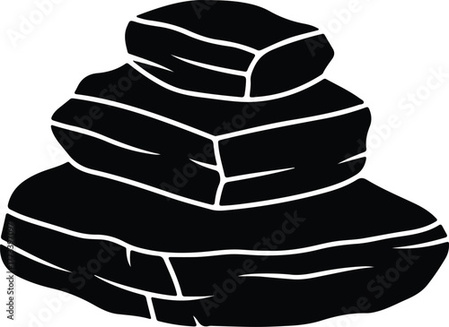 Silhouette vector zen stones stack balance spa Illustrator