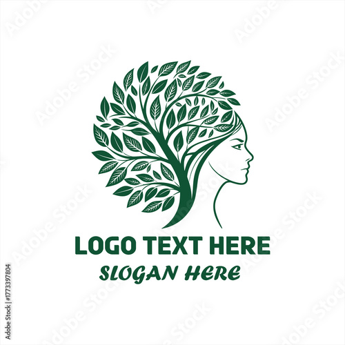 Human Tree Nature Growth Logo Design – Eco Life, Wellness and Environment Concept