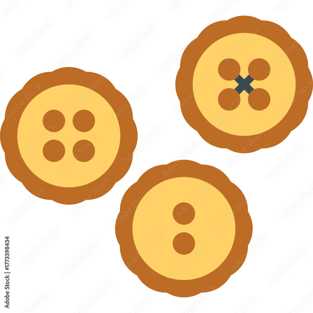 Obraz premium Cloth Button Icon