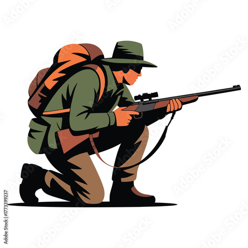hunter with rifle