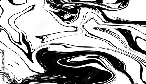 The texture of black and white marble for a pattern of packaging Beautiful drawing with the divorces and wavy lines in gray tones for wallpapers.