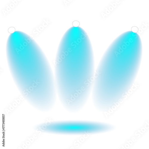 Blue Stage Spotlight Background | Theater Light Effect & Studio Illumination Design