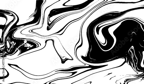 The texture of black and white marble for a pattern of packaging Beautiful drawing with the divorces and wavy lines in gray tones for wallpapers.