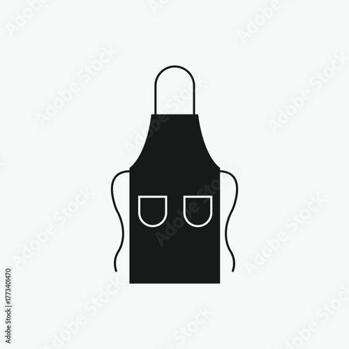 Kitchen Apron, Chef Apron, Cooking apron, Apron icon, Vector