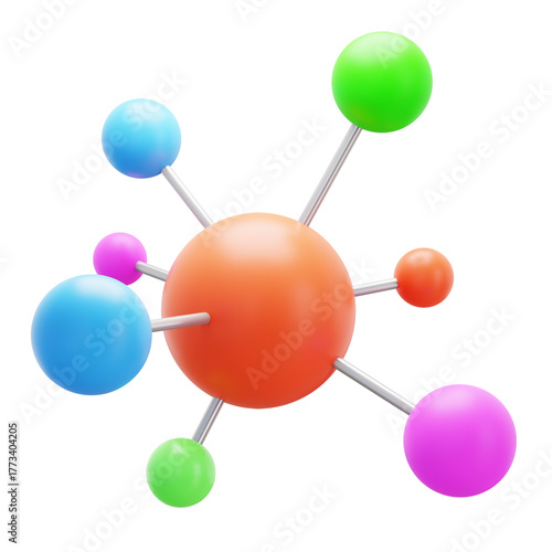 Molecule 3D illustration