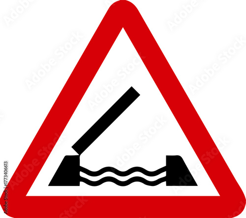 Open Bridge Warning Sign warns drivers that a bridge ahead can be opened or raised.