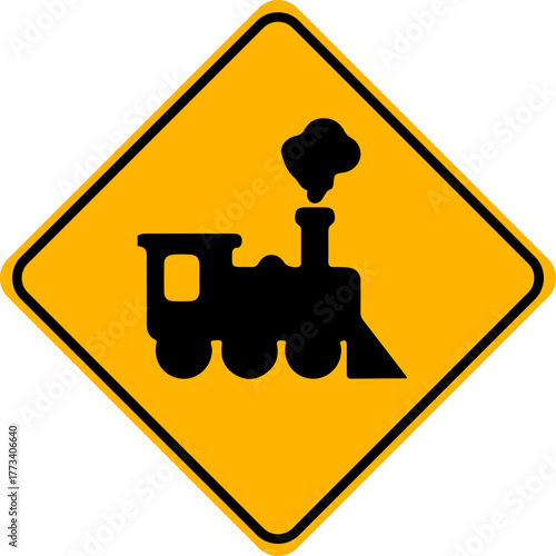 Sign-warning-that-there-is-a-train