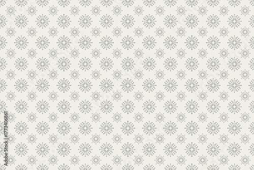 Subtle Snowflake Pattern Background With Repeating Dots For Wallpaper Or Textile Design