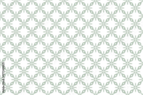 Geometric Leaf Pattern Wallpaper With Repeating Star Shapes In Soft Green Tones, Elegant Seamless Design Texture