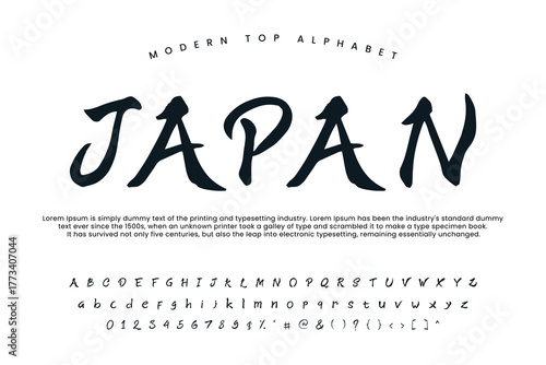 Asian chinese font and Japanese alphabet lettering 
font vector typeface