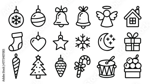 Christmas Icons and Ornaments Collection holiday decoration