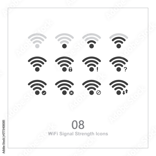 WiFi Signal Strength Icons