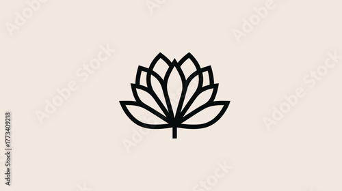 A flower where the petals are shaped like stylized building roofs.