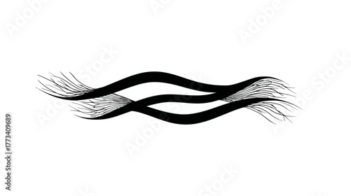 Three lines (one a road, one a leaf vein, one a data stream) braided together.